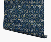 Tracy & Co Hawthorne Wallpaper - Navy & Gold
