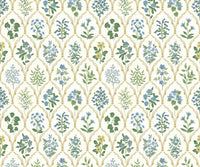 Tracy & Co Hawthorne Wallpaper - Blue & Green
