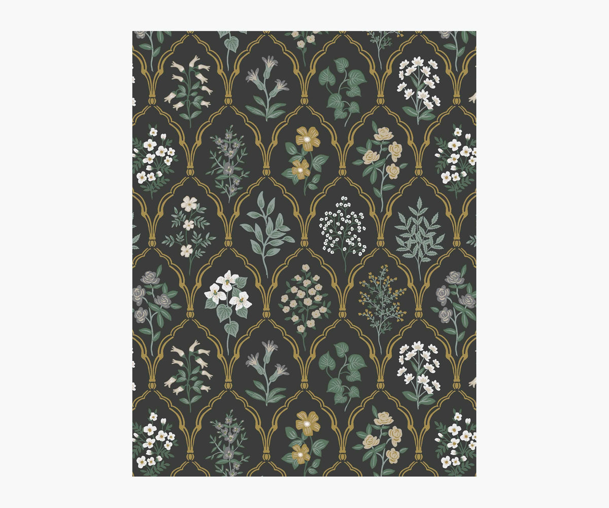 Tracy & Co Hawthorne Wallpaper Sample - Black Linen
