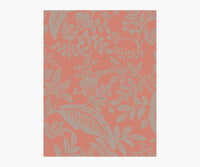 Tracy & Co Canopy Wallpaper Sample - Rose & Metallic Silver