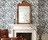 Tracy & Co Canopy Wallpaper Sample - Black & White
