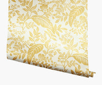 Tracy & Co Canopy Wallpaper - Metallic Gold & White