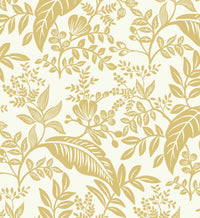 Tracy & Co Canopy Wallpaper - Metallic Gold & White