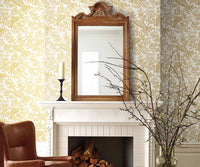 Tracy & Co Canopy Wallpaper Sample - Metallic Gold & White
