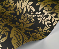 Tracy & Co Canopy Wallpaper - Metallic Gold & Black