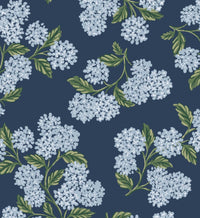 Tracy & Co Hydrangea Wallpaper - Navy