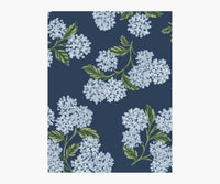 Tracy & Co Hydrangea Wallpaper Sample - Navy