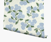 Tracy & Co Hydrangea Wallpaper - Blue & White