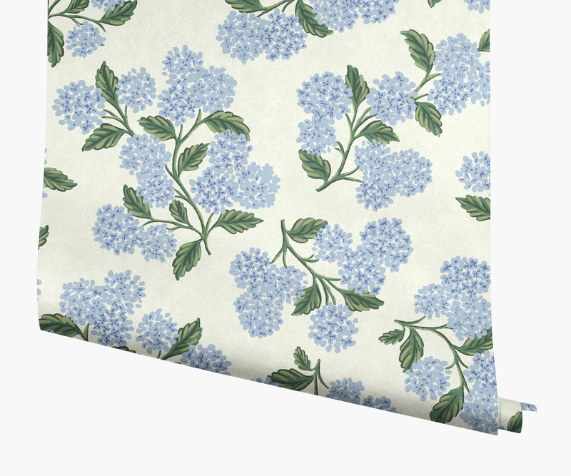 Tracy & Co Hydrangea Wallpaper - Blue & White