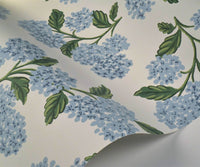 Tracy & Co Hydrangea Wallpaper - Blue & White