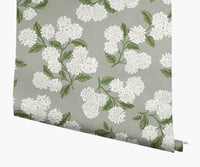 Tracy & Co Hydrangea Wallpaper - Grey