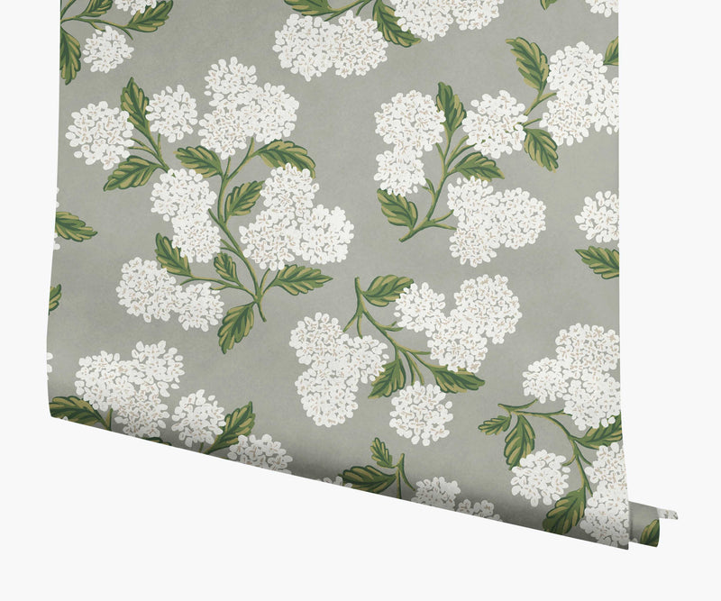 Tracy & Co Hydrangea Wallpaper - Grey