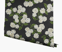 Tracy & Co Hydrangea Wallpaper - Black & White