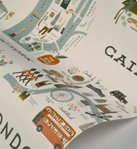 Tracy & Co City Maps Wallpaper - Mint