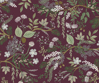 Tracy & Co Juniper Forest Wallpaper - Burgundy