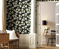 Tracy & Co Laurel Wallpaper Sample - Metallic Gold & White