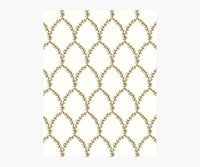 Tracy & Co Laurel Wallpaper Sample - Metallic Gold & White
