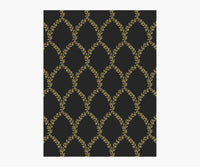 Tracy & Co Laurel Wallpaper Sample - Metallic Gold & Black