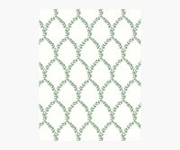 Tracy & Co Laurel Wallpaper Sample - Green & White