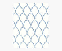 Tracy & Co Laurel Wallpaper Sample - Blue & White