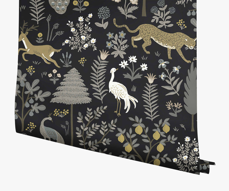 Tracy & Co Menagerie Wallpaper - Black