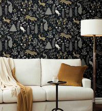 Tracy & Co Menagerie Wallpaper - Black