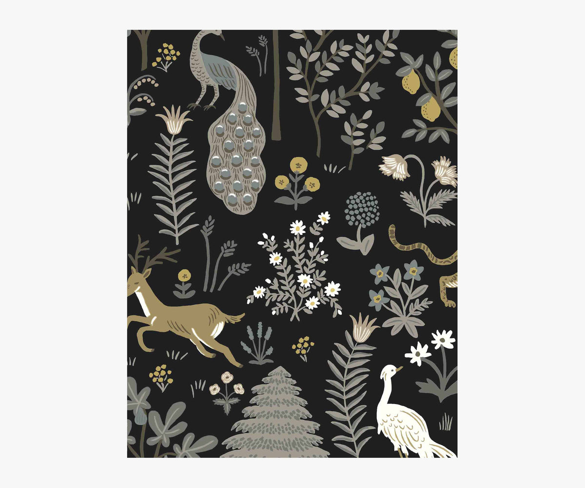Tracy & Co Menagerie Wallpaper Sample - Black