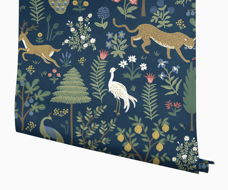 Tracy & Co Menagerie Wallpaper - Navy