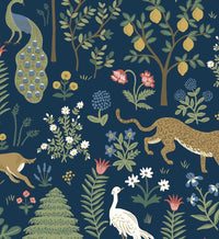 Tracy & Co Menagerie Wallpaper - Navy