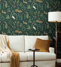 Tracy & Co Menagerie Wallpaper - Emerald