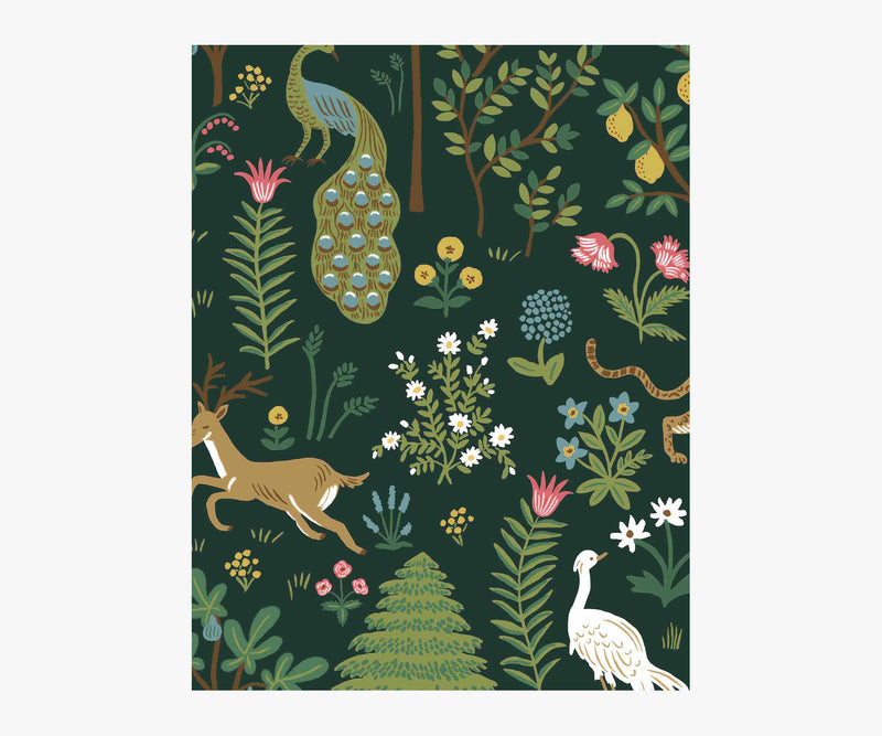 Tracy & Co Menagerie Wallpaper Sample - Emerald
