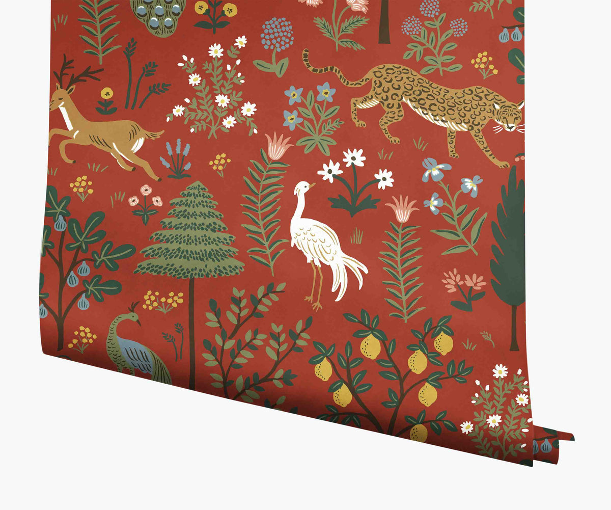 Tracy & Co Menagerie Wallpaper - Rust