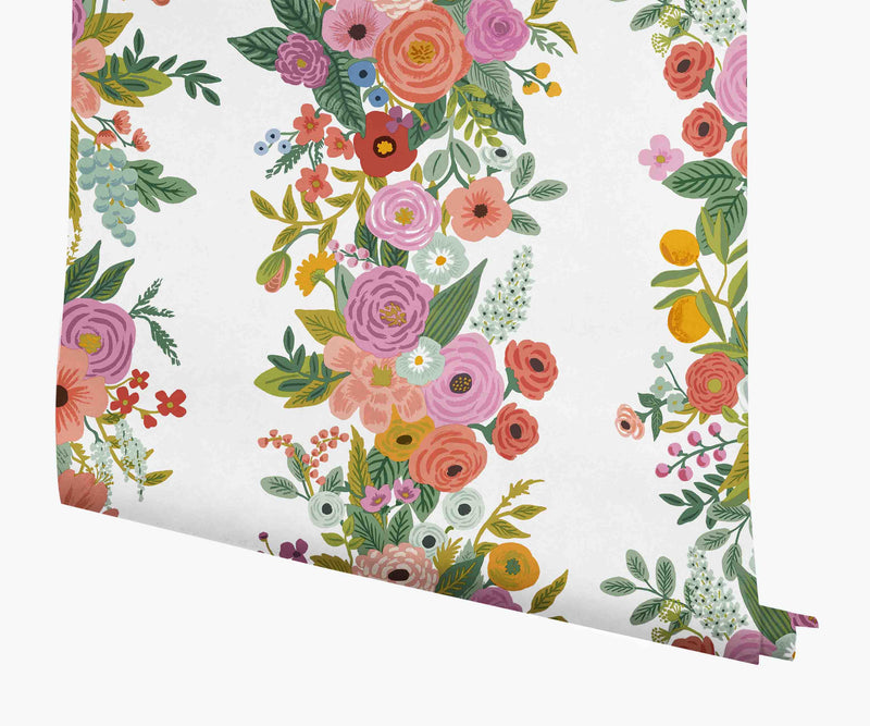 Tracy & Co Garden Party Trellis Wallpaper - Rose Multi