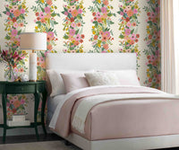 Tracy & Co Garden Party Trellis Wallpaper Sample - Rose Multi