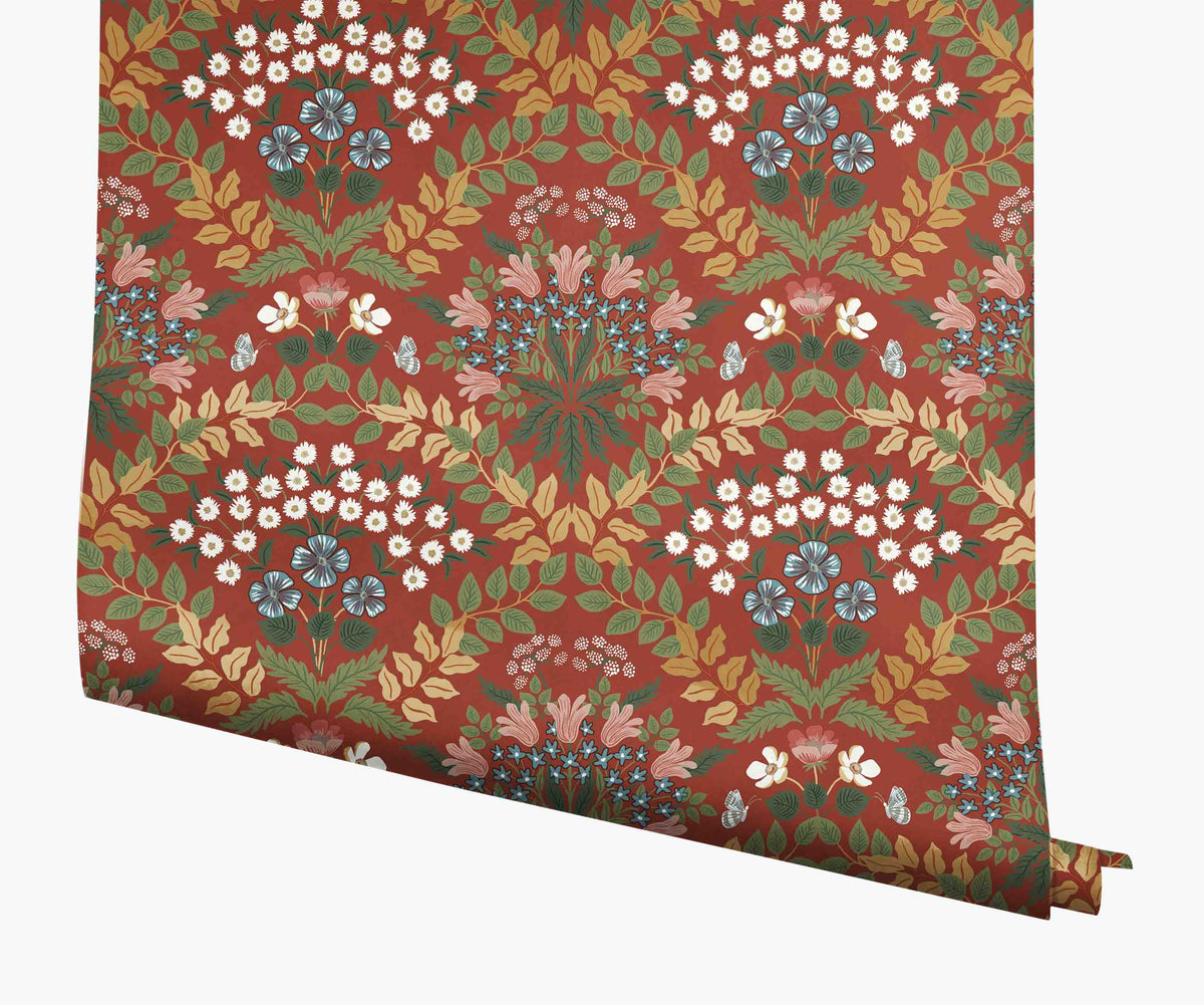 Tracy & Co Bramble Wallpaper - Rust