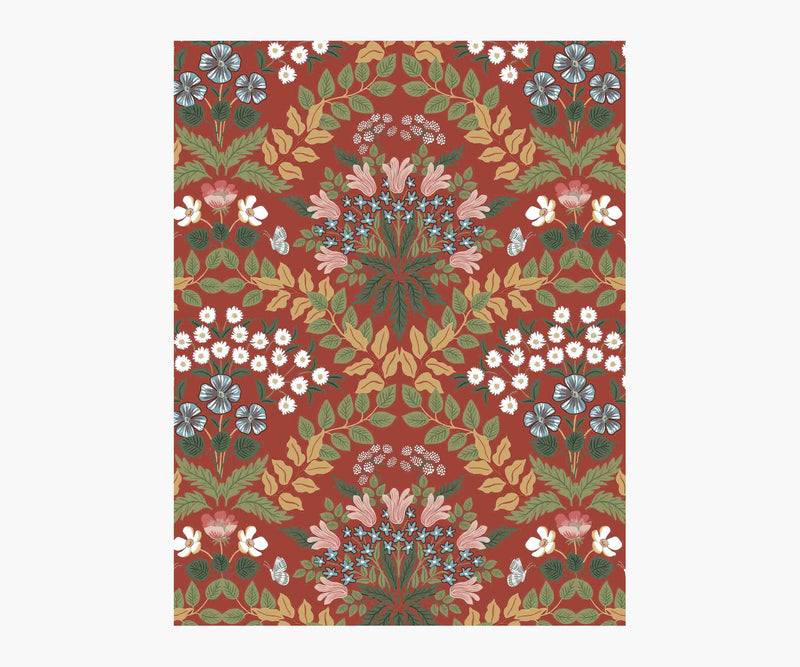 Tracy & Co Bramble Wallpaper Sample - Rust