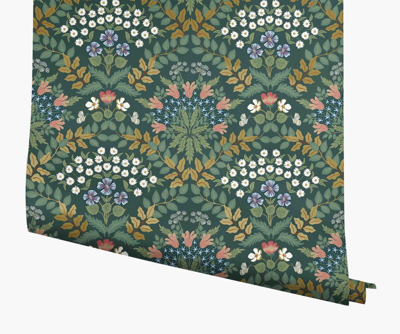 Tracy & Co Bramble Wallpaper - Emerald