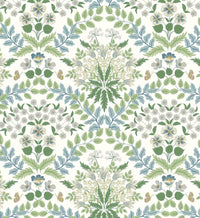 Tracy & Co Bramble Wallpaper - Blue & Green