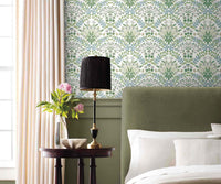 Tracy & Co Bramble Wallpaper Sample - Blue & Green