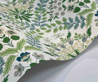 Tracy & Co Bramble Wallpaper Sample - Blue & Green