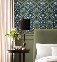 Tracy & Co Bramble Wallpaper - Navy