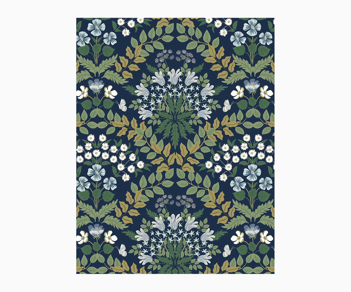 Tracy & Co Bramble Wallpaper Sample - Navy