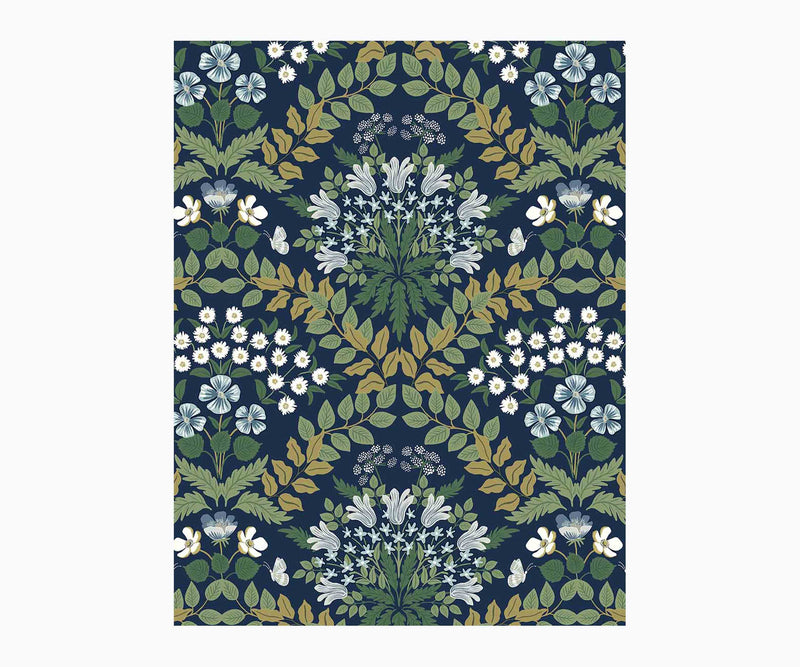 Tracy & Co Bramble Wallpaper Sample - Navy