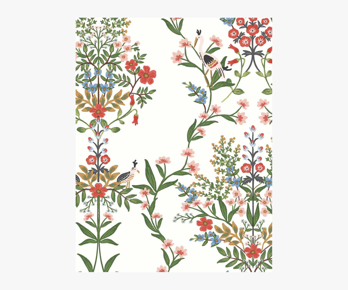 Tracy & Co Luxembourg Wallpaper Sample - White Multi