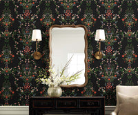 Tracy & Co Luxembourg Wallpaper Sample - Black Multi