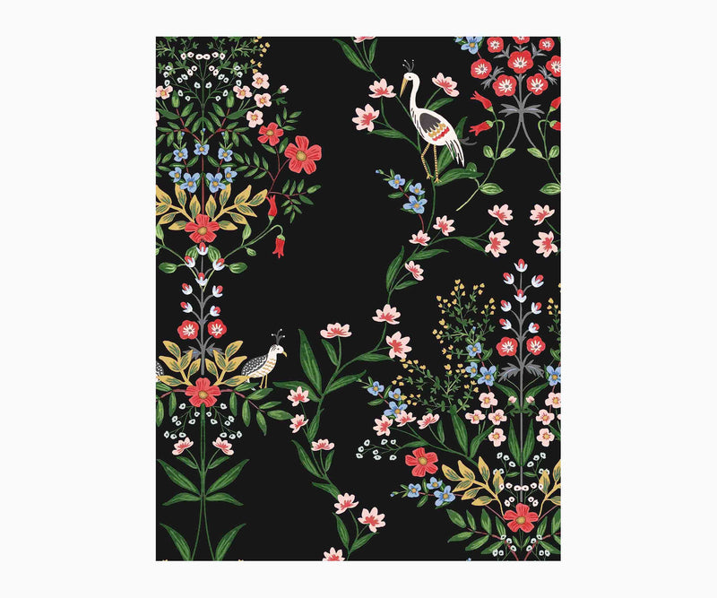 Tracy & Co Luxembourg Wallpaper Sample - Black Multi