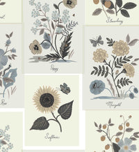 Tracy & Co Botanical Prints Wallpaper - Linen