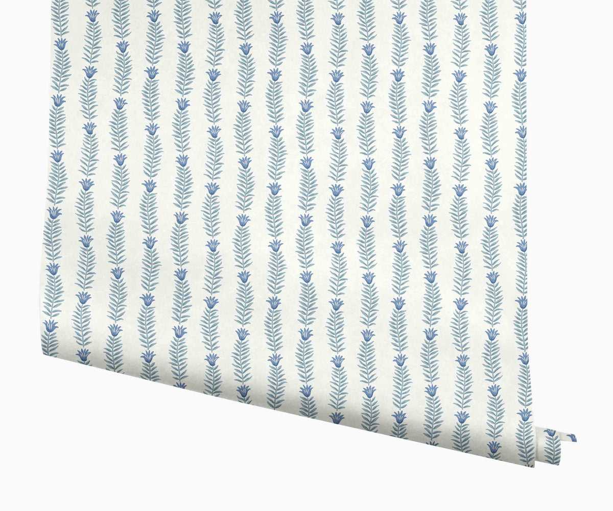 Tracy & Co Eden Wallpaper - Indigo
