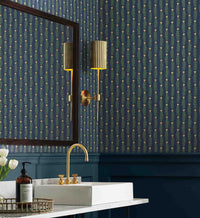 Tracy & Co Eden Wallpaper - Navy