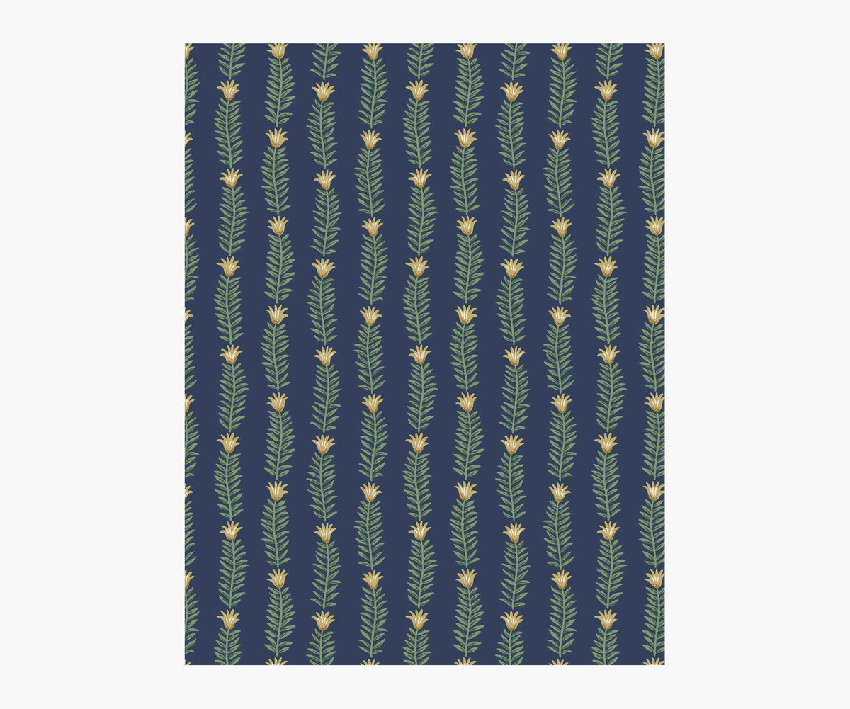 Tracy & Co Eden Wallpaper Sample - Navy